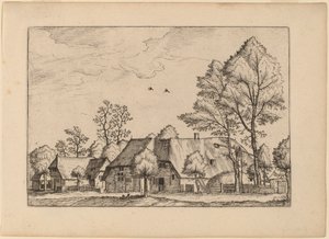 Grande ferme avec puits - Johannes van Doetechum, the Elder and Lucas