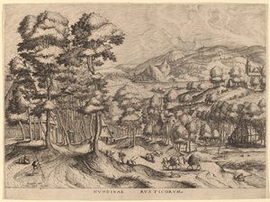 Nundinae Rusticorum (Marché rustique) - Johannes van Doetechum the Elder and Lucas