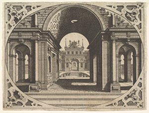 Planche de Varie Architecture, vers 1560 - Johannes van Doetecum I