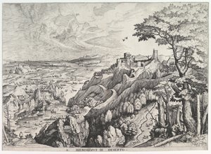 Saint Jérôme dans le désert S. Hieronymus in Deserto des Grandes Paysages, vers 1555-1556 - Johannes van Doetecum I