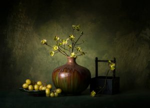 Nature morte verte élégante