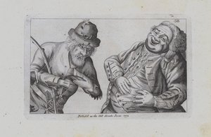 Un Pauvre et un Homme Riche et Gras (gravure)