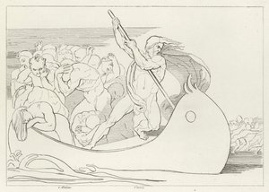 Le Bateau de Charon, Enfer, Chant 3 (gravure)