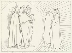 Conférence avec Saint Jean, Paradis, Chant 26 - John (after) Flaxman
