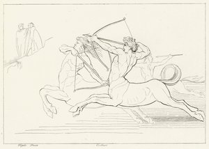 Rencontre avec les Centaures, Enfer, Chant 12 (gravure) - John (after) Flaxman