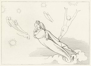 Les Âmes retournant à leurs sphères, Paradis, Chant 4 (gravure) - John (after) Flaxman