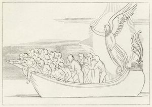 La bénédiction, Purgatoire, Chant 2 (gravure) - John (after) Flaxman