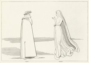 Virgile et Béatrice se Rencontrant, Enfer, Chant 2 (gravure)