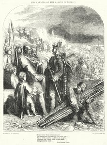 Le débarquement des Saxons en Grande-Bretagne - John (after) Gilbert