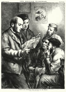 Ouvriers discutant "Dimanches Libres pour le Peuple" - John (after) Gilbert