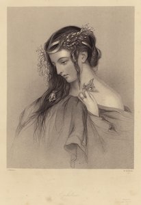 Shakespeare : Hamlet, Ophélie, Acte IV, Scène V (gravure)