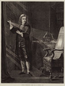 Newton étudiant la lumière - John Adam P. Houston
