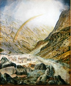 Une Route de Montagne, Temps de Crue (Série Honsiter n°3) 1868 - John Atkinson Grimshaw