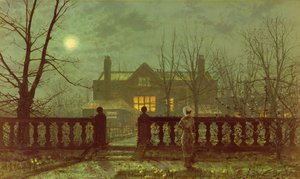 Une dame dans un jardin au clair de lune, 1882