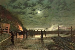 En péril (Le Flamboiement du port) 1879