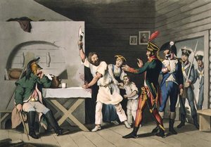 Loyauté et héroïsme russes : le paysan de Smolensk (gravé par John Heaviside Clark et Matthew Dubourg, de 