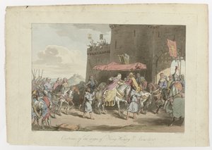 Costume du règne du roi Henri III, Anno 1250, 1er mars 1814 - John Augustus Atkinson