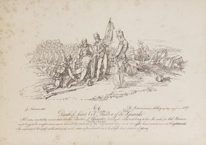 Mort du lieutenant-colonel William Miller des 1st Guards à la bataille de Quatre Bras