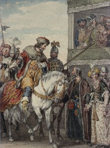 Prince Jean (1167-1216) et Isaac le Juif au Passage des Armes à Ashby