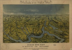 Vue aérienne du Kentucky et du Tennessee montrant le Caire et une partie des Etats du Sud. LOC 99447069
