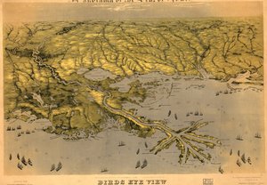 Vue aérienne de la Louisiane, du Mississippi, de l