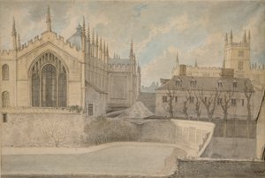 Vue depuis le logement du gardien, New College, 20 novembre 1786 - John Baptist Malchair
