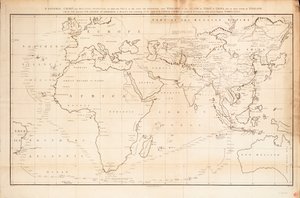 Carte générale sur la projection de Mercator pour montrer la trajectoire du 