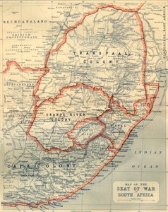 Carte du théâtre de la guerre en Afrique du Sud, 1901