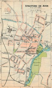 Stratford sur Avon, 20ème siècle - John Bartholomew