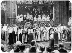 Cérémonie de couronnement de George V, Abbaye de Westminster, Londres, 22 juin 1911