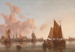 Voiliers et Barges sur un Estuaire Néerlandais (?) - John Berney Crome