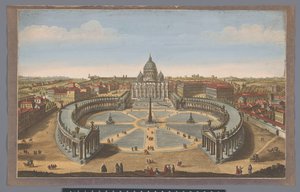 Vue de la place Saint-Pierre et de la basilique Saint-Pierre au Vatican - John Bowles