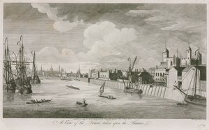Vue de la Tour de Londres prise sur la Tamise