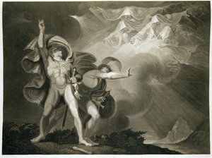 Macbeth, Banquo et les trois sorcières sur la lande dans l