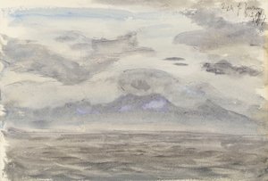 Paysage marin avec ciel nuageux - John Brett