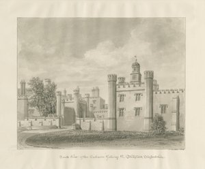 Blithfield Hall : dessin sépia