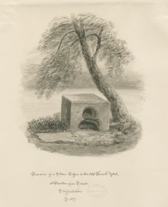 Burton-upon-Trent - Cercueil en pierre dans le vieux cimetière