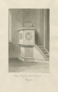 Église du Château - Chaire en pierre dans l