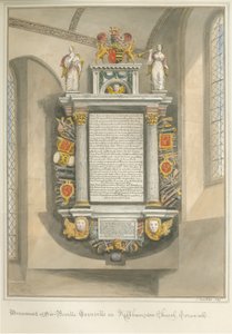 Cornouailles - Église de Kilkhampton - Monument de Sir Bevil Grenville - John Buckler