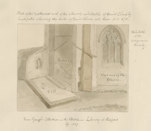 Lichfield - Église Saint-Chad : dessin au lavis sépia