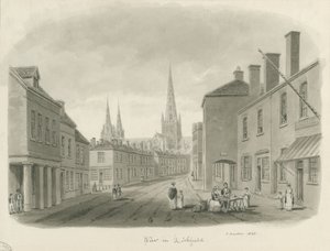 Lichfield - Vue de la rue - John Buckler