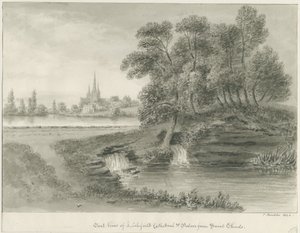 Cathédrale de Lichfield - Vue Est, 1844 - John Buckler
