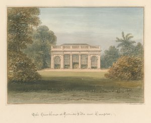 Middlesex - Hampton - La serre à la villa de Garrick, 1831