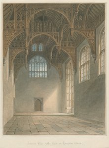 Middlesex - Hampton Court - Intérieur du hall, 1821