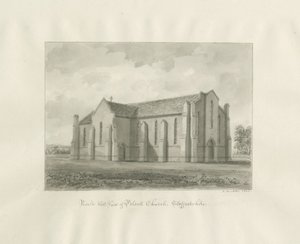 Église de Pelsall : dessin sépia - John Buckler