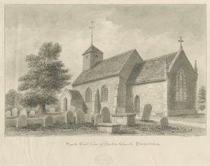 Église de Ranton: dessin sépia, 1842