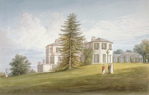 Vue sud-ouest de Bromley Hill, Bromley, Kent, 1815 - John Buckler