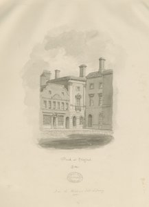 Stafford - Ancienne banque sur la place du marché : dessin sépia