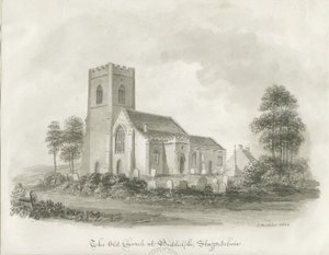 La Vieille Église à Biddulph, Staffordshire, 1844 - John Buckler