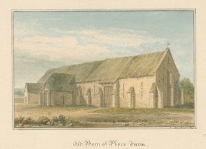 Wiltshire - Place Farm - Vieille Grange, 1817 - John Buckler
